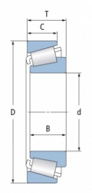 Конический роликоподшипник 18590 до 18520 (NBR)